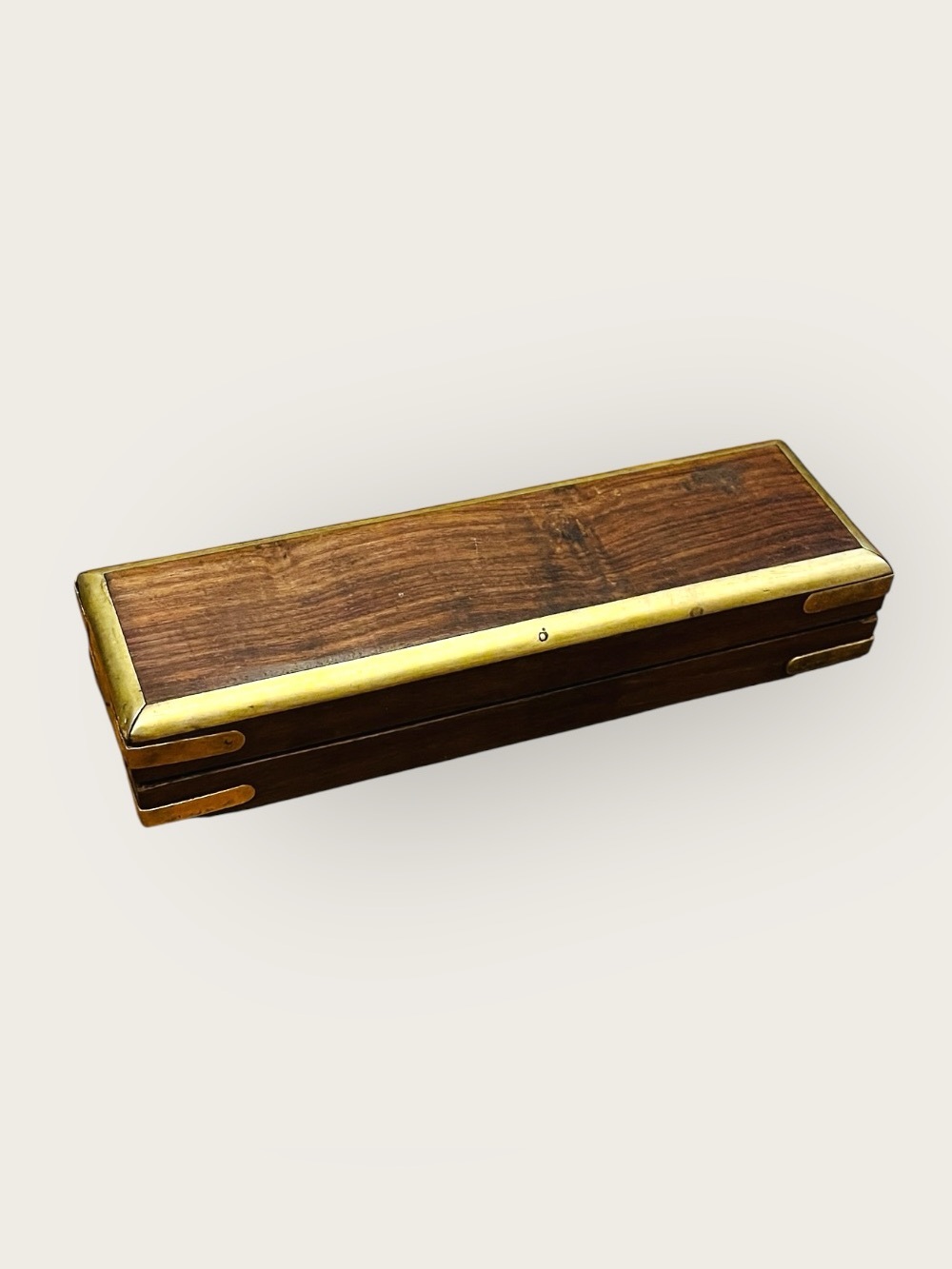 Vintage Wooden Brass-Bound Box